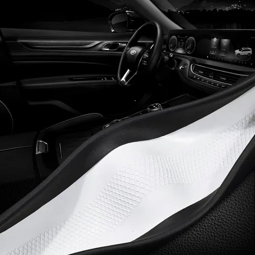 Vista 4 de HAOTULE Funda de Cuero Nappa Delgada y Elegante para Volante BMW Funda de Volante Conversión Interior (Negro)