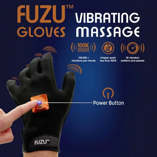 Vista 2 de Fuzu Guante de masaje vibratorio utilizado para proporcionar masajes, masajear músculos doloridos, espalda, cuello, hombros y piernas, 20 Negro
