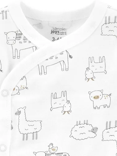 Vista 3 de Simple Joys by Carter's Baby 5-Pack Short-Sleeve Bodysuit