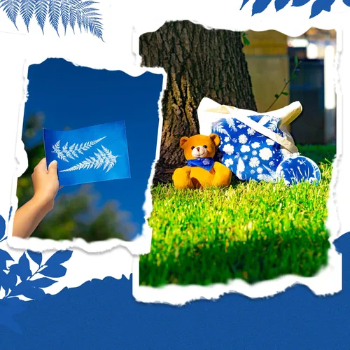 Vista 6 de Bearly Art Cyanotype Kit - Sun - Juego de impresión solar para impresión fotográfica en papel y tela - Sensibilizador de 2 partes - Archivo - Crea