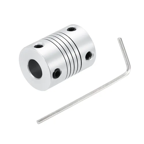 Vista 9 de uxcell 4 piezas de acoplamiento de eje de aleación de aluminio de 0.157 in a 0.157 in, acoplador flexible L25xD19, conector de junta de motor paso a