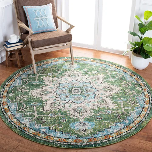 Vista 9 de Safavieh MAD473E - Tapete con diseño de medallón desgastado, bohemio elegante, colección Madison, no suelta pelos, fácil de cuidar, alto tránsito