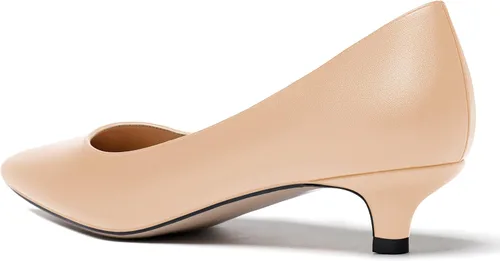 Vista 7 de WAYDERNS Zapatos de tacón bajo mate para mujer, con puntera puntiaguda, 1.5 pulgadas