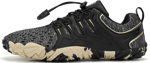 Vista 5 de Kricely Zapatos minimalistas para hombre, zapatos de entrenamiento con puntera ancha, suela cero caída