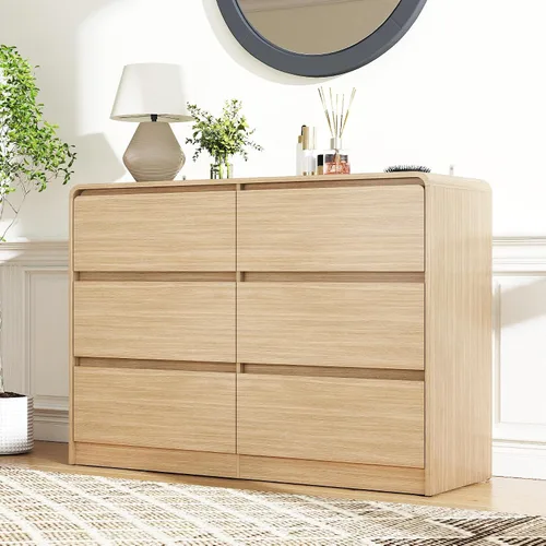 Vista 12 de Vibe & Dine Cómoda Doble de 8 Cajones, Cómoda Moderna con Almacenamiento Amplio para Closet, Dormitorio, Sala de Estar, Negro
