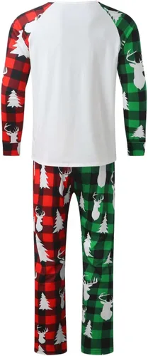 Vista 3 de Pijamas de Navidad para la familia, conjunto de pijamas de Navidad a juego para la familia, pijamas de Navidad para la familia
