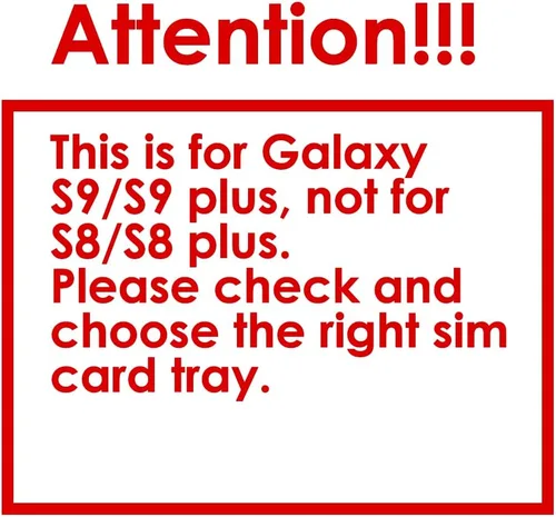 Vista 4 de Bandeja de repuesto para tarjeta SIM para Samsung Galaxy S9 y S9 + Plus (anillo de goma impermeable negro y pin de expulsión