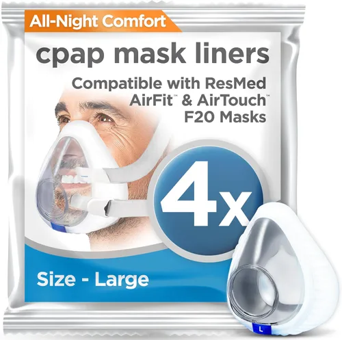 Vista 8 de resplabs - Forros de máscara CPAP - Mascarillas CPAP de cara completa, forro estilo AirFit F20, mediano, paquete de 4