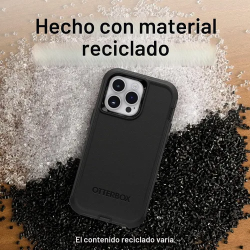 Vista 7 de OtterBox Funda para iPhone 14 Pro Max Defender Series, color negro, resistente y duradera, con protección de puerto, incluye soporte de clip de funda