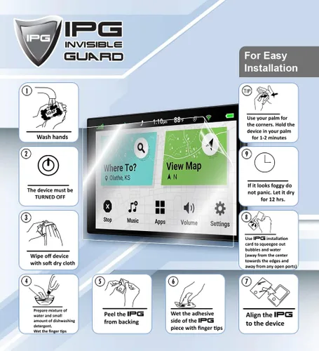 Vista 5 de IPG ProActive - Protector de pantalla de dureza compatible con Ymaha Tenere 700 T700 XTZ 700 XTZ 700 Cluster Speedometer Display Hydrogel (delgado)