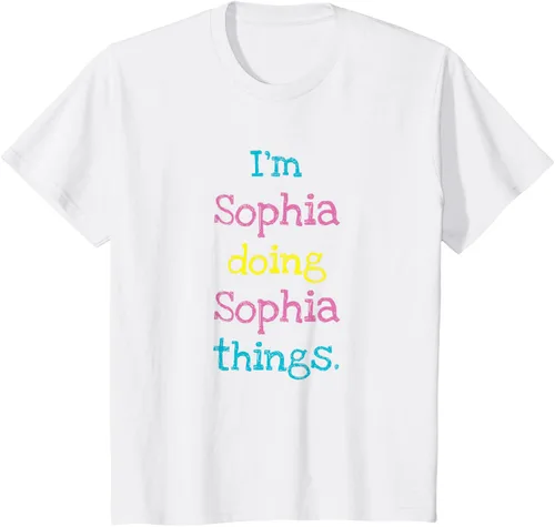 Vista 62 de Sophia - Camiseta con texto personalizado para niñas