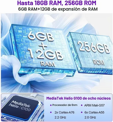 Vista 6 de Blackview Tablet Android 15, 18GB + 256GB, 13" 2K, teclado y mouse incluidos