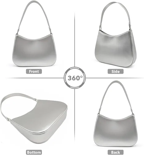 Vista 5 de PS PETITE SIMONE Alicia - Bolsos pequeños de hombro para mujer, mini-monedero hobo bolsos de cuero para mujer