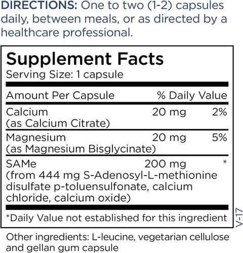 Vista 5 de Metabolic Maintenance Mismo donante de metilo 200 mg, 60 cápsulas