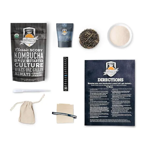 Vista 11 de Fermentaholics Kombucha SCOBY ORGÁNICO con doce onzas de té de iniciación – Cultivo de inicio en vivo – hace un lote de un galón – 1.5 tazas de té
