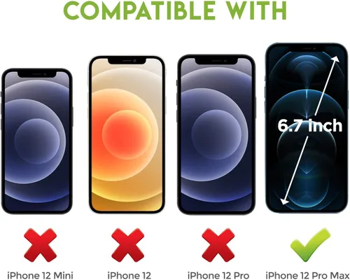Vista 2 de Protector de pantalla de vidrio templado para iPhone 12 Pro Max (paquete de 3)