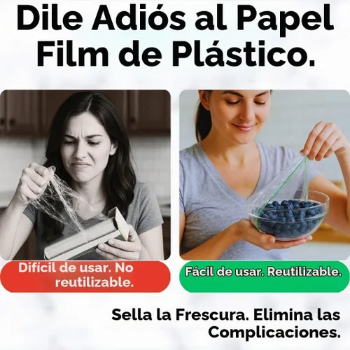 Vista 4 de 20 cubiertas para cuencos - cubiertas de alimentos de plástico reutilizables con elástico, ideales para la fermentación del pan y almacenamiento