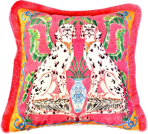 Vista 7 de Funda de almohada con patrón de leopardo, funda de almohada de terciopelo única, cojín de borla azul, almohada decorativa para decoración del hogar
