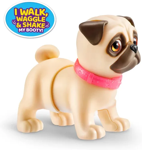 Vista 3 de Pets Alive Booty Shakin' Pups (Corgi & Pug) de ZURU, juguetes interactivos de perros en miniatura que caminan, menean y sacuden el trasero, juguete