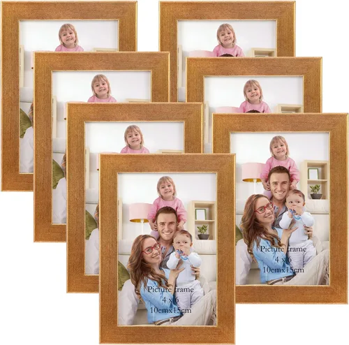 Vista 37 de Giftgarden - Juego de 7 marcos para fotos de 4 x 6 pulgadas, color negro, marcos para fotos de 4 x 6 pulgadas para pared o mesa