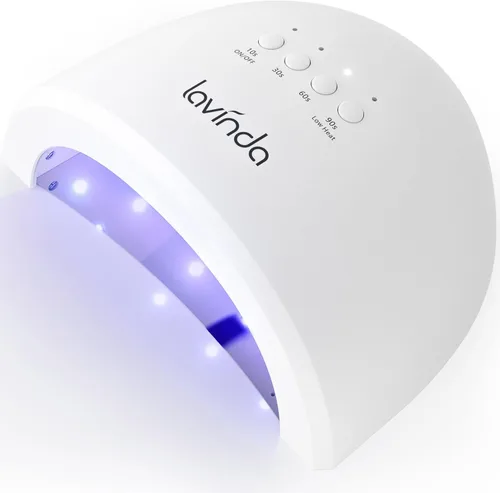 Vista 10 de Lámpara de uñas UV LED Lavinda, luz UV de 54W para esmalte de gel acrílico, lámpara de gel profesional con sensor automático, secador de uñas