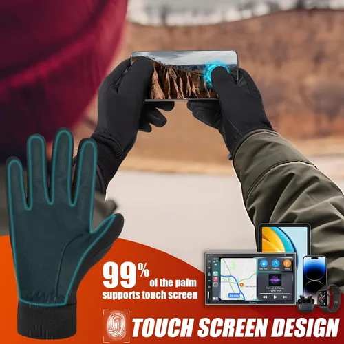 Vista 4 de RIGWARL Guantes térmicos de invierno Thinsulate 3M impermeables y resistentes al viento -10F para hombres y mujeres