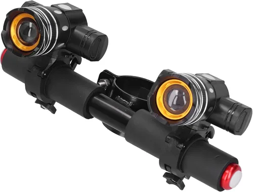 Vista 2 de Faros delanteros para manillar de scooter, luces de bicicleta recargables por USB, kit de luz de tercer engranaje para scooter