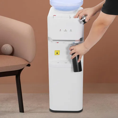 Vista 9 de Loading - Enfriador de agua, dispensador de agua caliente, fría y caliente, capacidad de 5 galones, con bloqueo de seguridad, dispensador de agua
