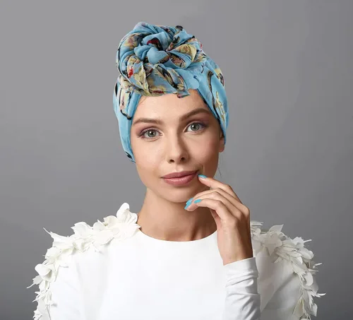 Vista 5 de GERINLY - Bufanda ligera rectangular con estampado de pájaros de primavera