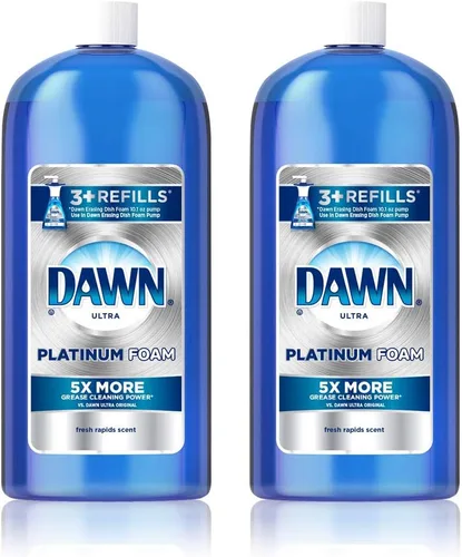 Vista 5 de Dawn Platinum - Espuma de limpieza para platos, kit de bomba y recarga de jabón para platos con aroma fresco a Rapids