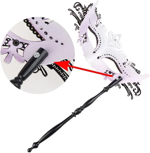 Vista 3 de IETANG Juego de máscaras venecianas de Mardi Gras para parejas con collar y pajarita
