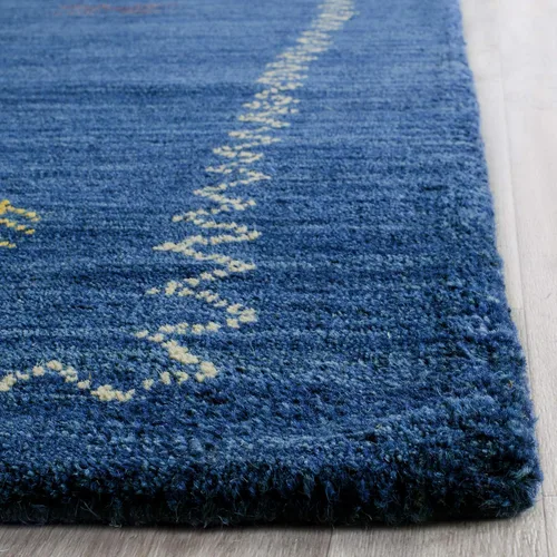 Vista 3 de SAFAVIEH Himalaya Collection - Alfombra de pasillo, 2 pies 3 pulgadas x 6 pies, color azul, lana hecha a mano, ideal para zonas de alto tráfico