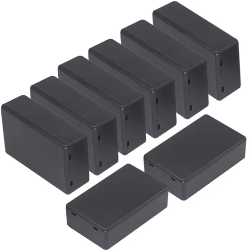 Vista 20 de Zulkit 12 cajas de proyecto de plástico ABS para proyectos eléctricos, caja de conexiones de energía, color negro, 1.97 x 1.10 x 0.59 pulgadas 12