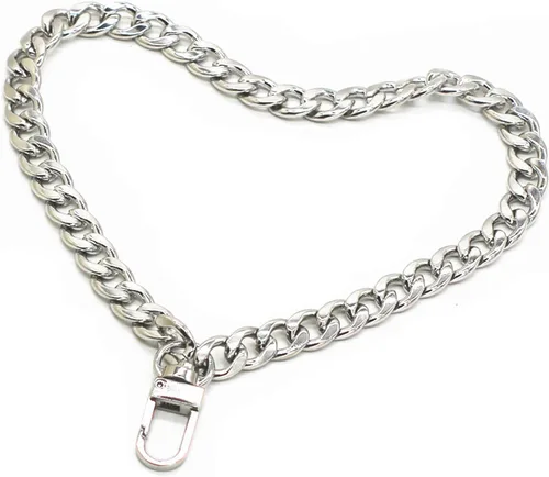 Vista 5 de Model Worker Cadena plana de hierro de 8 pulgadas – Cadena plana de hierro DIY Cadena de bolso Cadenas Accesorios Correas de monedero Correa