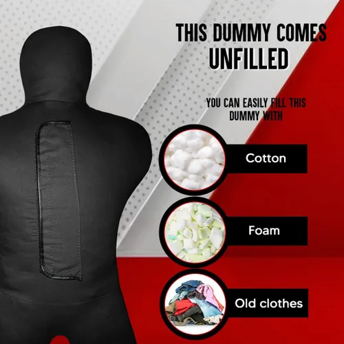 Vista 5 de MMA Grappling Dummy- Saco de boxeo para niños lucha libre BJJ Judo Karate Lanzamiento Autodefensa Boxeo Jiu Jitsu brasileño Dummies - Sin relleno