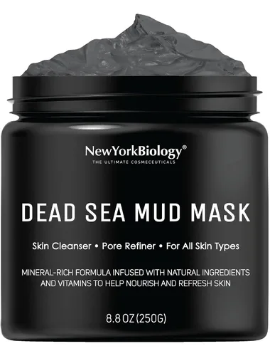 Vista 11 de Máscara de barro del Mar Muerto de New York Biology para rostro y cuerpo con eucalipto Refinador de poros de calidad de spa para piel grasa