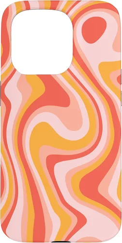 Vista 14 de iPhone 16 Retro Groovy Liquid Swirl Hippie 70's 80's Psychedelic Case