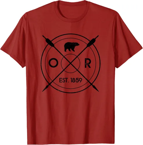 Vista 51 de Oregon Beaver State Bear OR Est. 1859 - Camiseta de regalo, gris, S