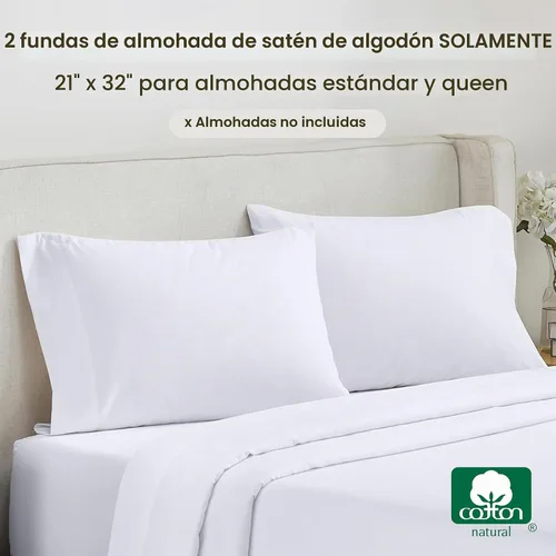 Vista 3 de California Design Den - fundas de almohada de algodón para ti. 01-Blanco