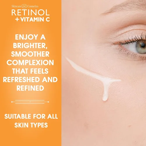 Vista 5 de LIVAURA Retinol + Vitamin C - Suero facial antienvejecimiento, unifica el tono de la piel, disminuye las líneas finas y arrugas, daños solares