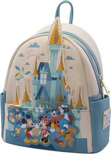 Vista 3 de Loungefly - Mini-mochila Walt Disney World 50 exclusiva de Tienda multicolor