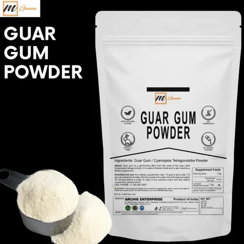 Vista 3 de Polvo de goma guar 100% natural/Cyamopsis tetragonolobus como agente espesante en aderezos de alimentos y ensaladas y formulación cosmética 227 GMS