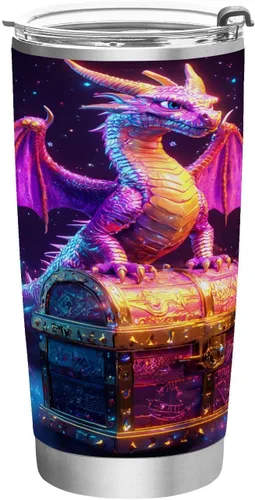 Vista 32 de ALAZA Vaso de viaje aislado con diseño de lunares y fresa con tapa y pajita, botella de agua al vacío de doble pared para automóvil, acero