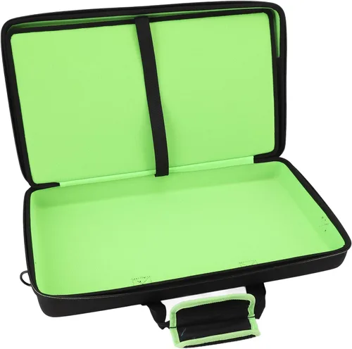 Vista 2 de Asixxsix Funda para controlador de DJ, EVA acolchada a prueba de arañazos con dos cremalleras de metal, funda rígida de EVA con compartimento