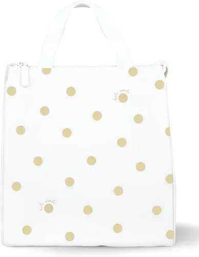 Vista 15 de Kate Spade New York Bolsa de Almuerzo Portátil Suave Refrigeradora, Bolso Térmico con Forro Interior Aislante Plateado y Bolsillo de Almacenamiento