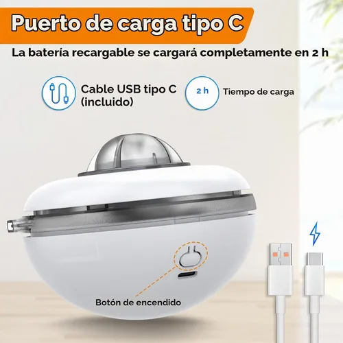 Vista 6 de Giociv Juguetes interactivos para gatos de interior, juguetes de ejercicio giratorio con base de plumas, modo de activación táctil, cubierta