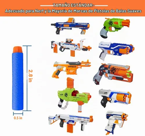 Vista 3 de POKONBOY 1200 Pack Refill Darts Compatible with Nerf Guns, Refill Bullet Darts Foam Darts Compatible with Nerf Guns N-Strike Elite Series Blaster