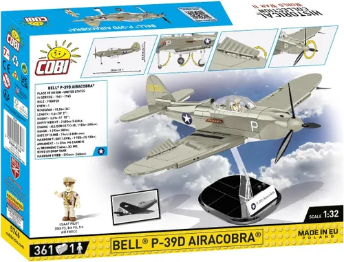 Vista 3 de COBI Colección histórica WWII Bell® P-39D AIRACOBRA® Aircraft