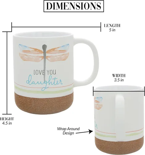 Vista 6 de Pavilion - Taza de café de 16 onzas, 16.0 fl oz, taza de té, a rayas, fondo esmaltado, acuarela, mejor amiga, amiga, mamá, abuela, hermana, hija
