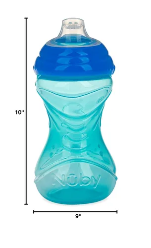 Vista 10 de Nuby Clik-It - Vaso para sorber de fácil agarre sin derrames y boquilla suave para niños, paquete de 3, 10 onzas, 6 meses en adelante